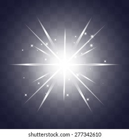 starburst sparkle star. glowing light effect stars bursts with sparkles. vector illustration