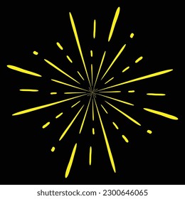 starburst sparks Retro icon for vintage logos signs vector illustration