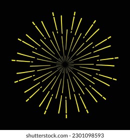 
starburst sparks Retro icon for vintage logos signs vector illustration