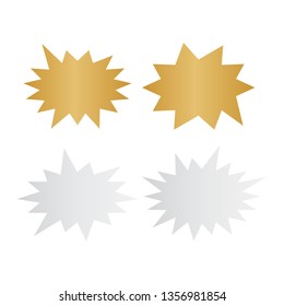 Starburst speech bubbles set. Bursting icon. Starburst isolated icons set 