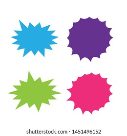 Starburst speech bubbles set. Bursting icon. Starburst isolated icons set
