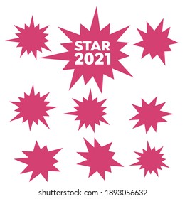 Starburst speech bubbles set. Bursting icon. Starburst isolated icons set 