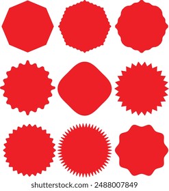 Starburst speech bubbles set, Bursting icon, Explosion illustration, star sticker vector eps 10