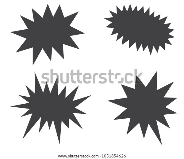 Starburst Speech Bubbles Set Bursting Speech Stock Vector (Royalty Free ...