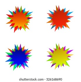starburst splash star-farbiges Symbol