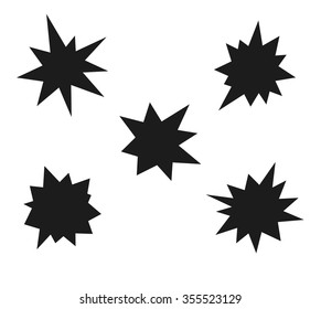starburst - splash star icon set