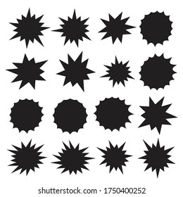 Starburst sticker vintage vector label. Starburst icon. Vector icon. Starburst shape sale tag.