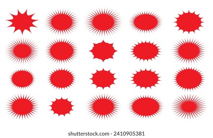 Starburst stickers set. Black stars collection. Star vector icons. Price sticker, sale sticker, price tag, starburst, quality mark, retro stars, sale or discount sticker. Promotional badge set