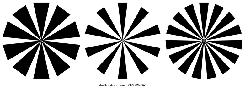 Starburst, sun burst radial, radiating lines. Burst beams, rays