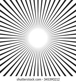 Starburst or sunburst backdrop, background. vector art.