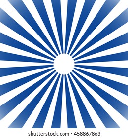 Starburst, sunburst background. Circular monochrome pattern with radial lines.