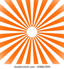 Starburst, sunburst background. Circular monochrome pattern with radial lines.