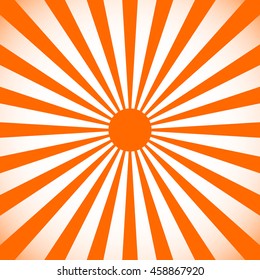 Starburst, sunburst background. Circular monochrome pattern with radial lines.