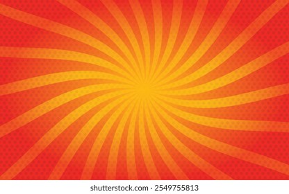 Starburst or sunburst background. Sun ray twisted spiral or swirled radial wavy striped sunburst  background design. Comic abstract background.