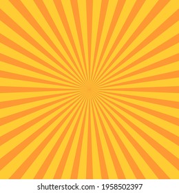 Starburst, sunburst background. Vintage abstract template with yellow sunrays eps 10