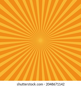 Starburst, sunburst background. Vintage abstract template with yellow sunrays eps 10