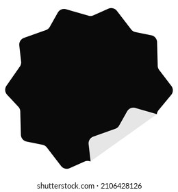 Starburst, sunburst badge, label design element. Empty, blank price tag, label, price flash