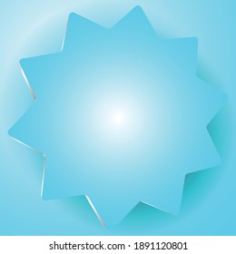 Starburst, sunburst badge, medal and seal shape. Empty, blank price tag, price label