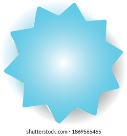 Starburst, sunburst badge, seal shape. Circular banner, price tag, label vector illustration