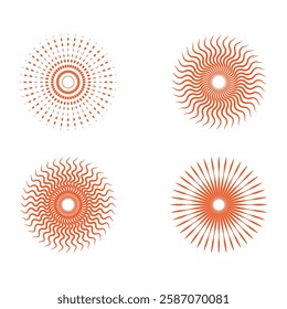 Starburst and sunburst collection icon set. vintage Sunburst Fireworks design and Sun rays, shine elements, vector illustration.