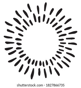 Starburst, elemento de explosión de sol. Ilustración del vector