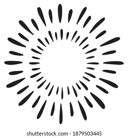 Starburst, sunburst element. Vector illustration