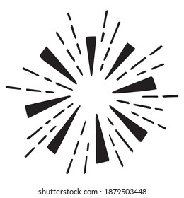 Starburst, sunburst element. Vector illustration