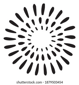 Starburst, elemento de explosión de sol. Ilustración del vector
