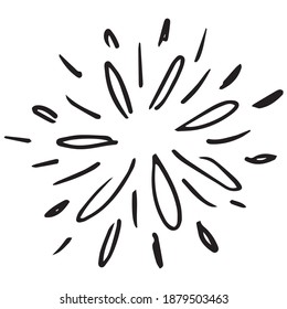 Starburst, sunburst element. Vector illustration