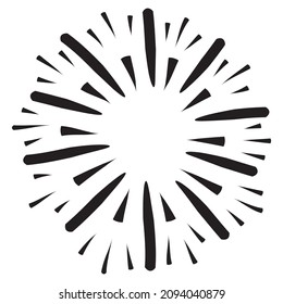 Starburst, sunburst element. Vector illustration
