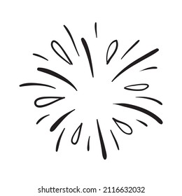 Starburst, sunburst element. Vector illustration