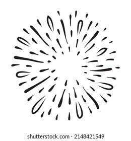 Starburst, sunburst element. Vector illustration