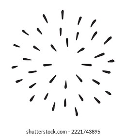 Starburst, sunburst element. Vector illustration