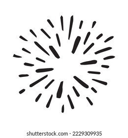 Starburst, sunburst element. Vector illustration