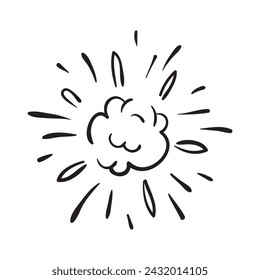 Starburst, sunburst element. Vector illustration