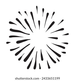 Starburst, sunburst element. Vector illustration