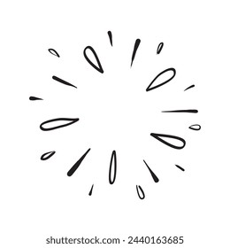 Starburst, sunburst element. Vector illustration