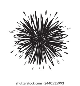 In: Starburst, sunburst element. Vektorgrafik