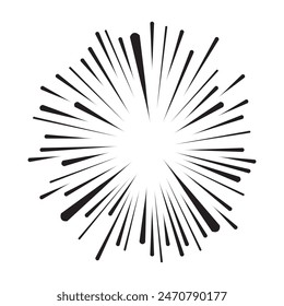 Starburst, sunburst element. Vector illustration