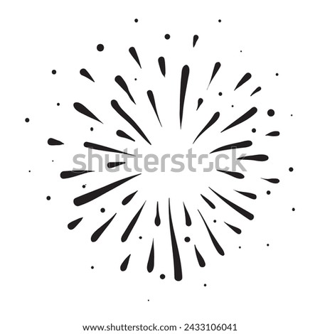 Starburst, sunburst element. Vector illustration