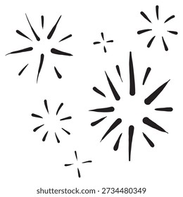 Starburst and sunburst elements. Starburst illustration.