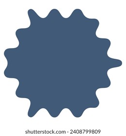 Starburst, sunburst icon. Flat vector blue pictogram. Pictogram is isolated on a white background. Designed for web and software interfaces.