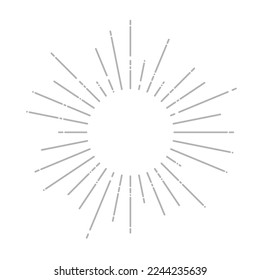 Starburst or sunburst lines. Vector starburst radial rays frame.