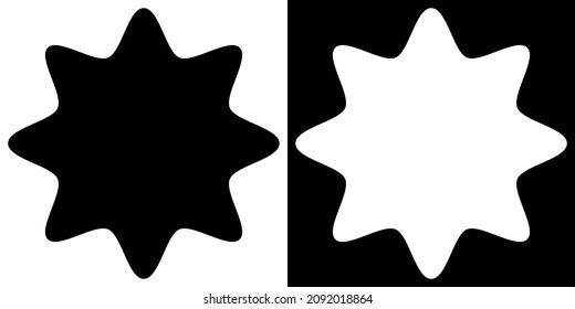Starburst, sunburst price tag, label. Empty, blank price flash for promotion, marketing, sales concepts