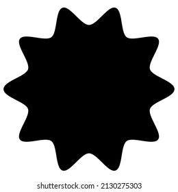 Starburst, sunburst price tag, label with empty, blank space. Price flash button, pin shape