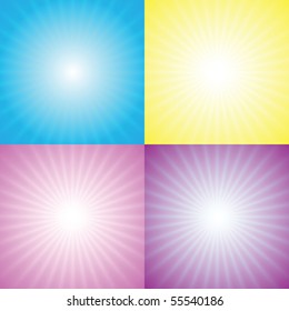 Starburst, sunburst vector illustration