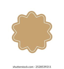 Starburst, sunburst vector price tag, label. Empty, beige price flash for promotion, marketing, sales concept.