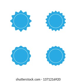 Starburst vector badges set. Isolated, on white background.