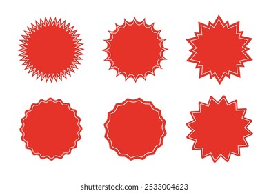 Starburst vector set. Bursting speech star set