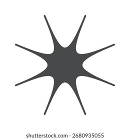 Elemento y2k starburst em forma de preto